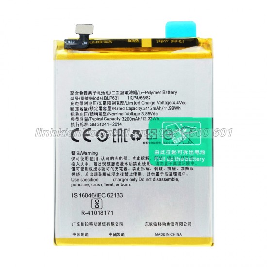 Pin Oppo F3 CPH1609 CPH1609fw Original Battery