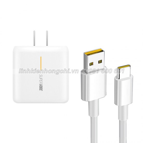 Bộ Sạc Nhanh Oppo Find X2 Pro CPH2025 SuperVOOC 2.0 65W Type-C Zin