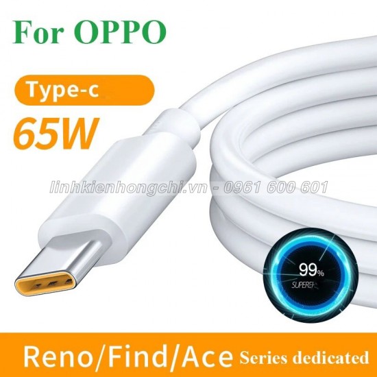 Bộ Sạc Nhanh Oppo Reno6 Pro 5G CPH2247 SuperVOOC 2.0 65W Type-C Zin
