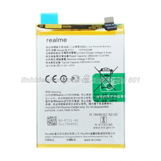 Pin Realme BLP721 / Realme C2 / RMX1943 / RMX1942 Zin
