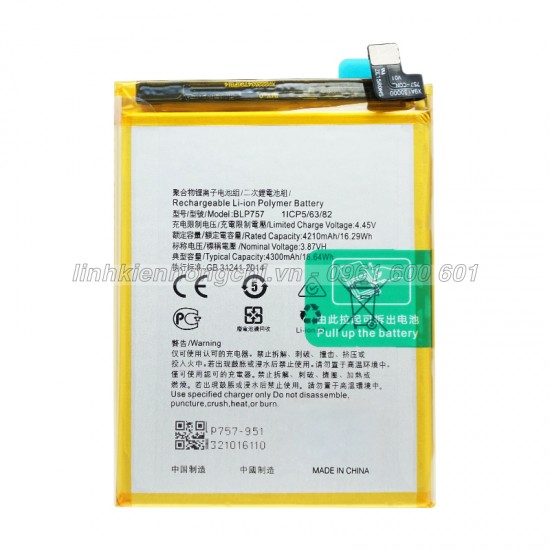 Pin Realme 6 RMX2001 (BLP757) 4300mAh Zin Máy