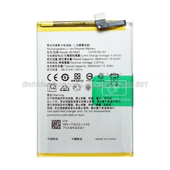 Pin Realme 7i RMX2103 (BLP803) 5000mAh Zin Mới