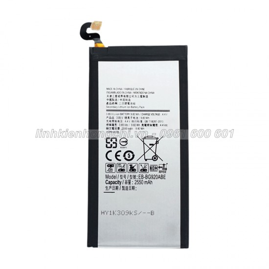 Pin Samsung Galaxy S6 G920 SM-G920F 2550mAh Zin Máy