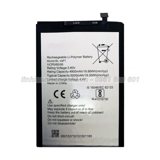 Pin Tecno BL-49FT / SPARK 8C / POP 5 LITE / Pova Spark 6 Go / Spark Go 2020 Zin