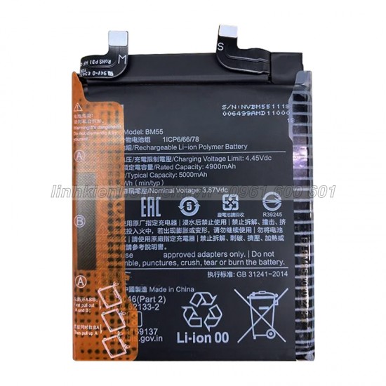 Pin Xiaomi BM55 / Mi 11 Pro / Mi 11PRO / Mi 11 ULTRA / Mi11 Ultra Zin