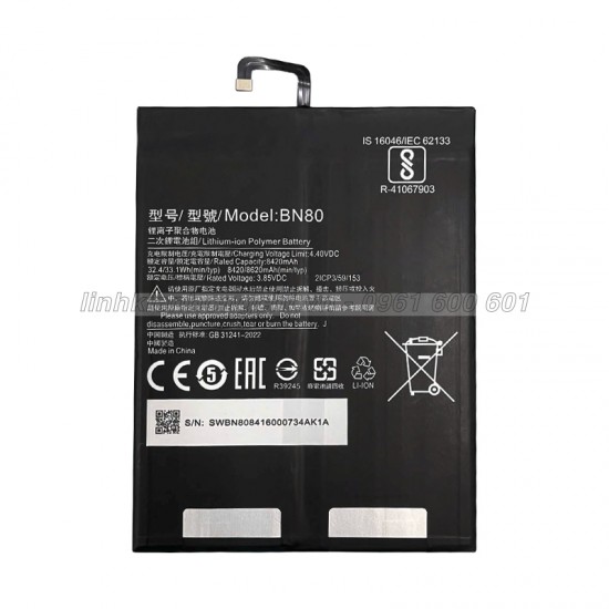 Pin Xiaomi BN80 / Mi Pad 4 Plus / MiPad 4 Plus / Mi Pad 4Plus Zin