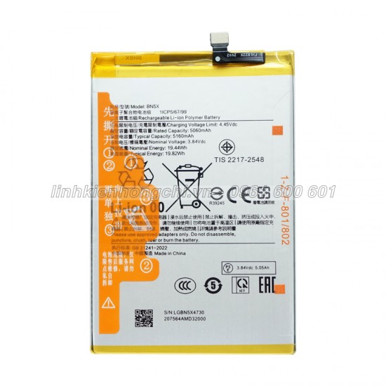 Pin Xiaomi BN5X / Redmi 14C / Redmi14 C / POCO C75 Zin